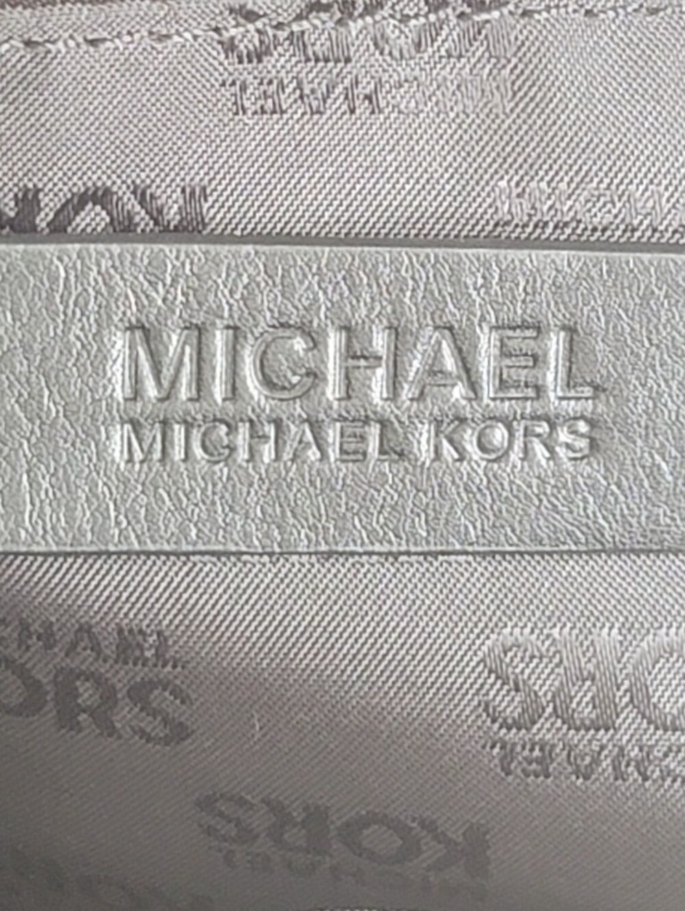 Michael Kors Black Logo-Print Duffel with Silver Accents - Picture 13 of 15